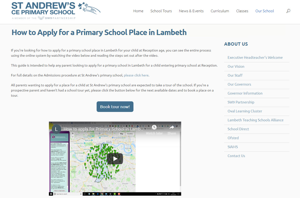 Lambeth-primary-application-for-falling-roll-school