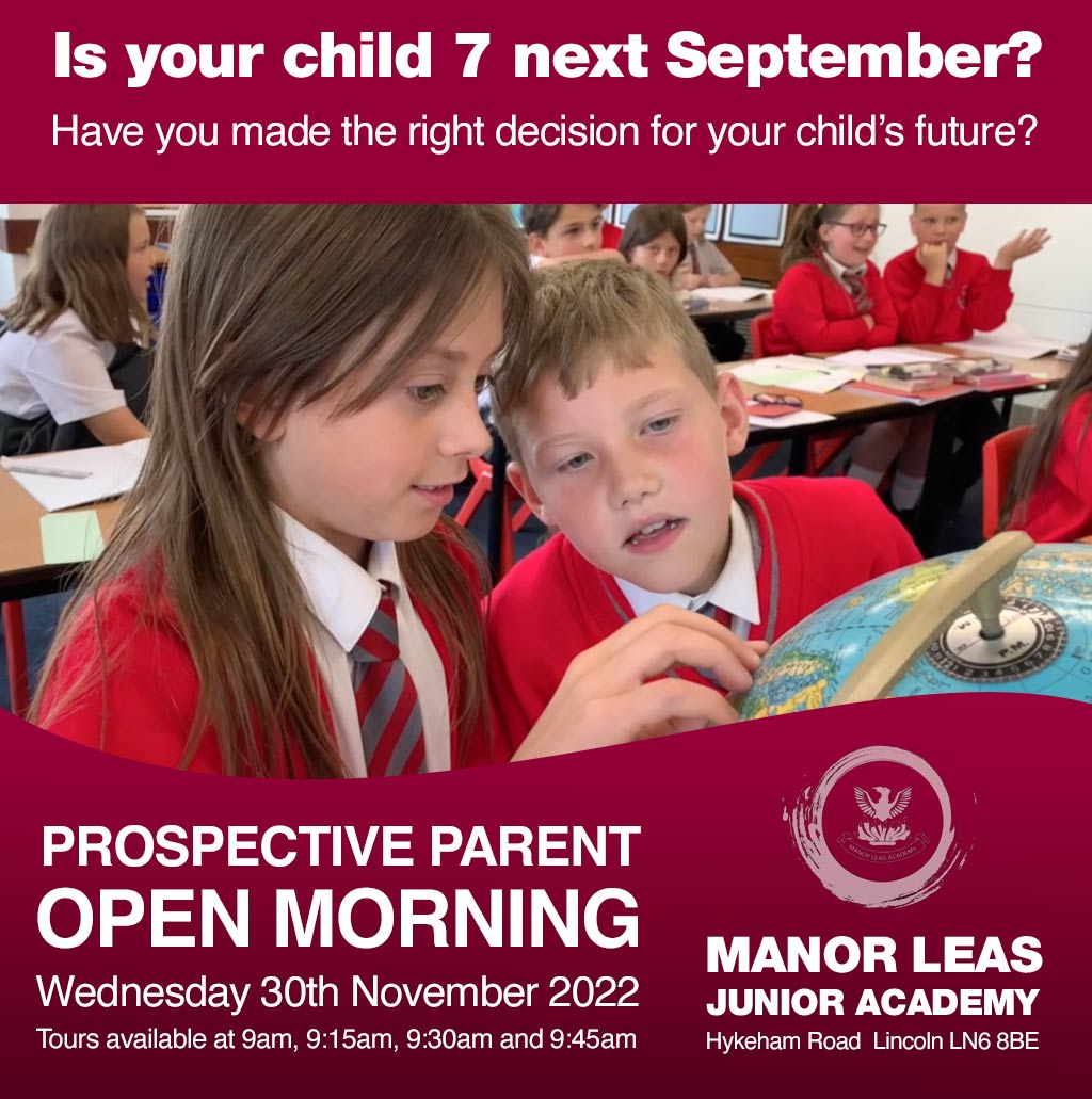 Manor Leas open morning square Advert